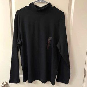 NWT Karen Scott Solid Black Turtleneck XL